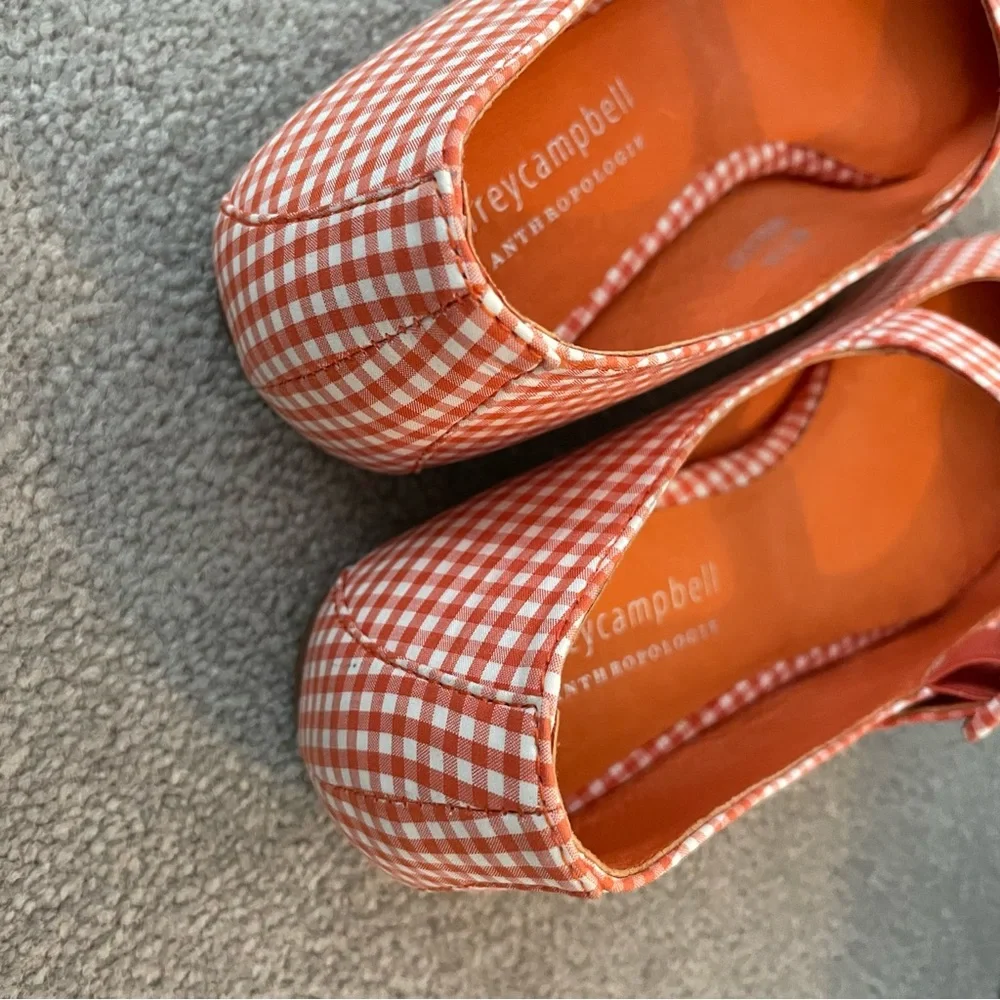 Anthropologie Jeffrey Campbell square-toe Mary Jane flats in orange - Picture 8 of 16